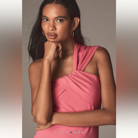 Anthropologie PORRIDGE ANTONIA TWIST-FRONT RIBBED MAXI DRESS Size M NWT - Picture 6 of 9